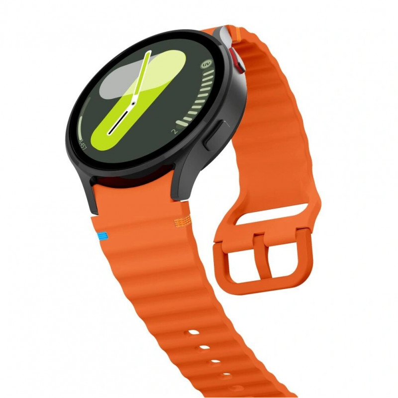Tech-Protect Silikonowy pasek sportowy do Samsung Galaxy Watch 4/5/5 Pro/6/7/FE, pomarańczowy