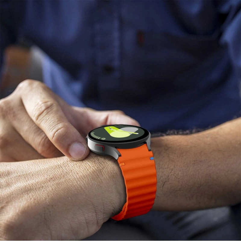 Tech-Protect Silikonowy pasek sportowy do Samsung Galaxy Watch 4/5/5 Pro/6/7/FE, pomarańczowy