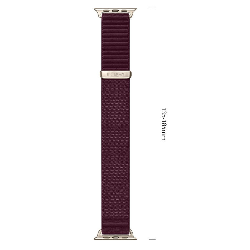 Pasek Tech-Protect NylonLoop do Apple Watch 8 / 9 / 10 / 11 / 12 / SE (40 / 41 / 42 mm), Deep Burgundy