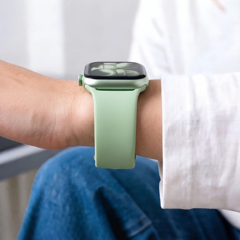 Tech-Protect Silikonowy pasek do Apple Watch 8 / 9 / 10 / 11 / 12 / SE (40 / 41 / 42 mm), Pistachio