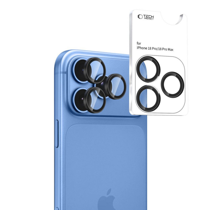 Tech-Protect Camring Fit+ osłona aparatu na Apple iPhone 18 Pro / 18 Pro Max, czarna