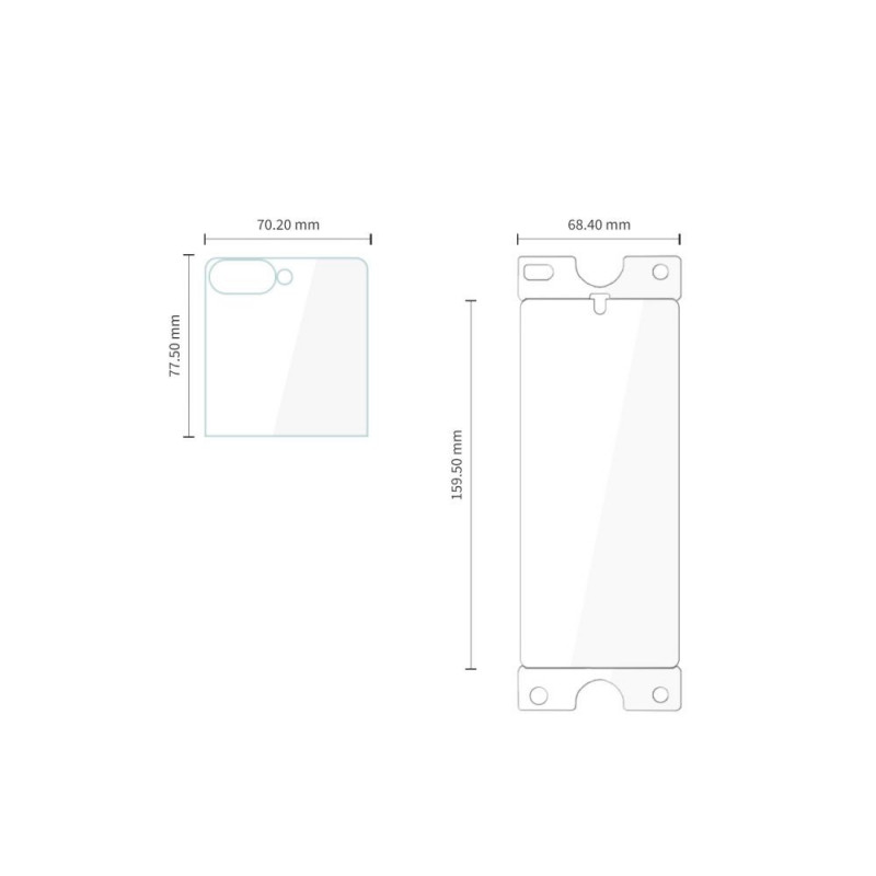 Tech-Protect Easy Set Foil & Glass Fit+ 4in1 ochrona ekranu do Samsung Galaxy Z Flip 7 / 8, przezroczysta (2+2 szt.)