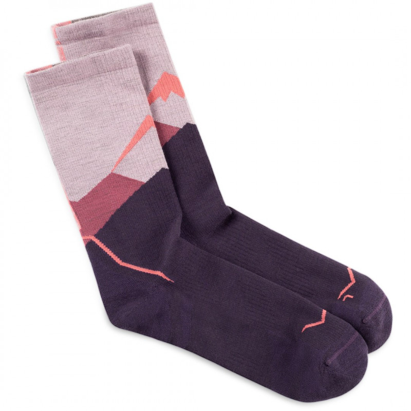Skarpety Buff Merino Lightweight Crew LWC1, Pink, L