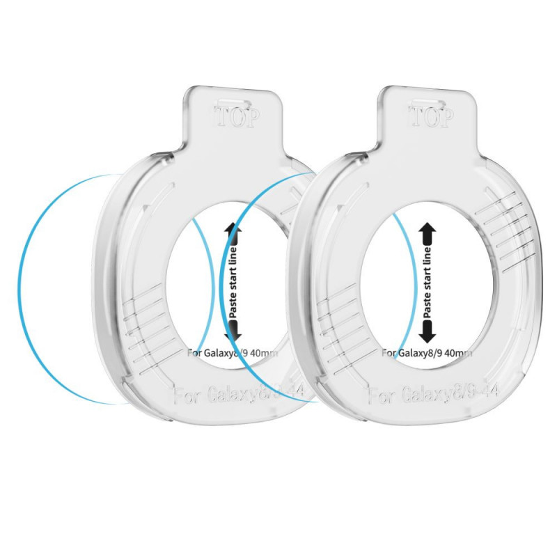 Tech-Protect Easy Set+ Szkło hartowane do Samsung Galaxy Watch 8 / 9 40 mm, Przezroczyste (2 szt.)