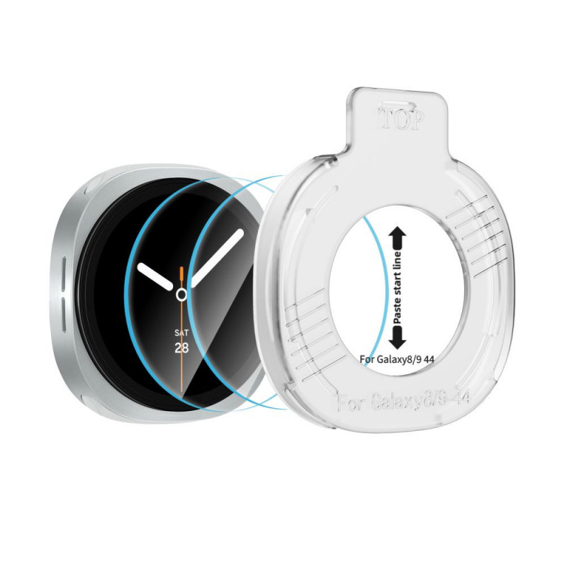 Tech-Protect Easy Set+ szkło hartowane do Samsung Galaxy Watch 8 / 9 44 mm, Clear (2 szt.)