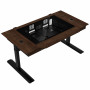 Lian Li DK07 Desk Case Wood Edition, obudowa biurkowa, obsługa dwóch systemów, 2x E-ATX, regulacja wysokości, orzech / czarny