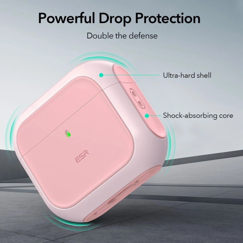 Etui ESR Orbit HaloLock MagSafe dla Apple AirPods 4, różowe
