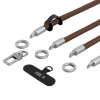 Tech-Protect C10S Rope zestaw paska na ramię i paska na nadgarstek, Walnut Brown/Titanium