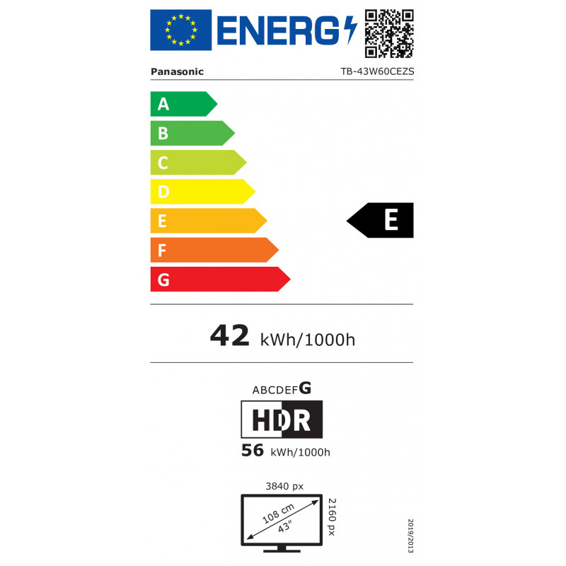 Panasonic TB-43W60CEZS 43" telewizor Smart TV LED UHD, Multituner, TiVo