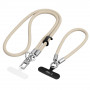 Tech-Protect C10S Rope zestaw paska na ramię i paska na nadgarstek, Desert Beige/Titanium