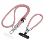 Tech-Protect C10S Rope zestaw paska na ramię i na nadgarstek, Dusty Rose/Titanium