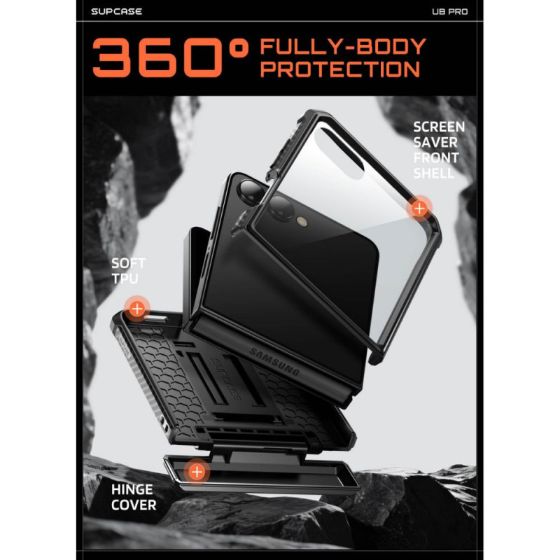 Etui Supcase Unicorn Beetle Pro do Samsung Galaxy Z Flip 8, czarny