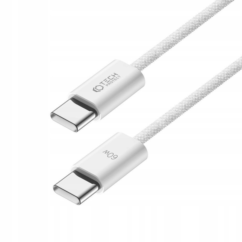 Kabel Tech-Protect Ultraboost Classic USB-C / USB-C PD, 60W, 3A, 100 cm, biały