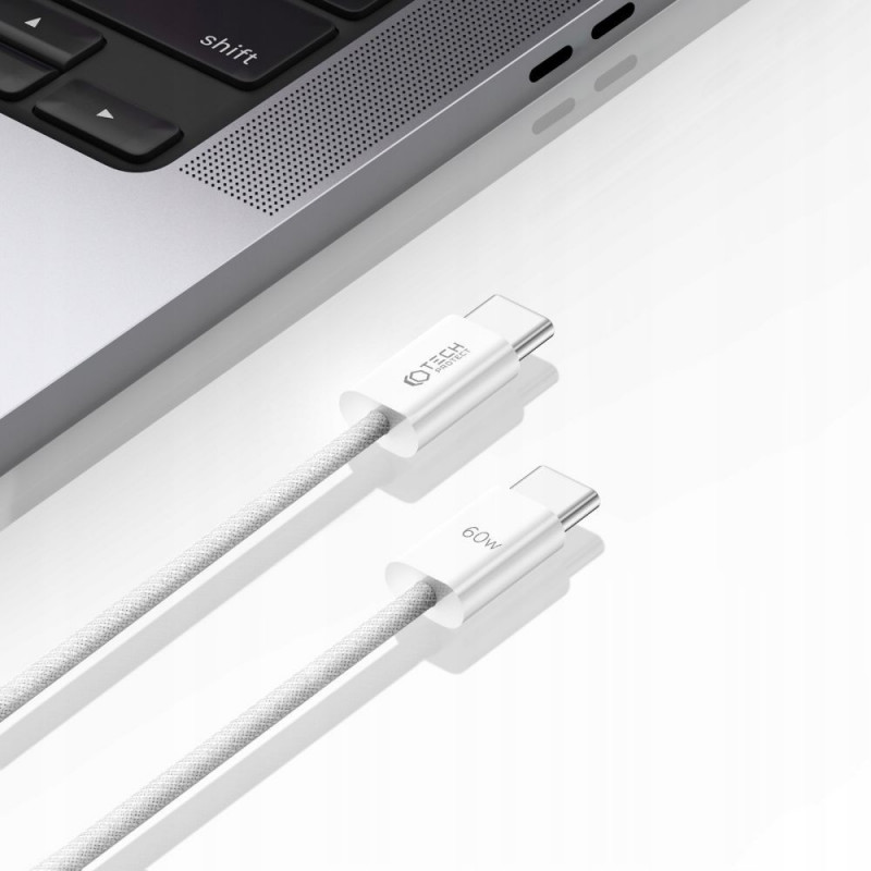 Kabel Tech-Protect Ultraboost Classic USB-C / USB-C PD, 60W, 3A, 100 cm, biały
