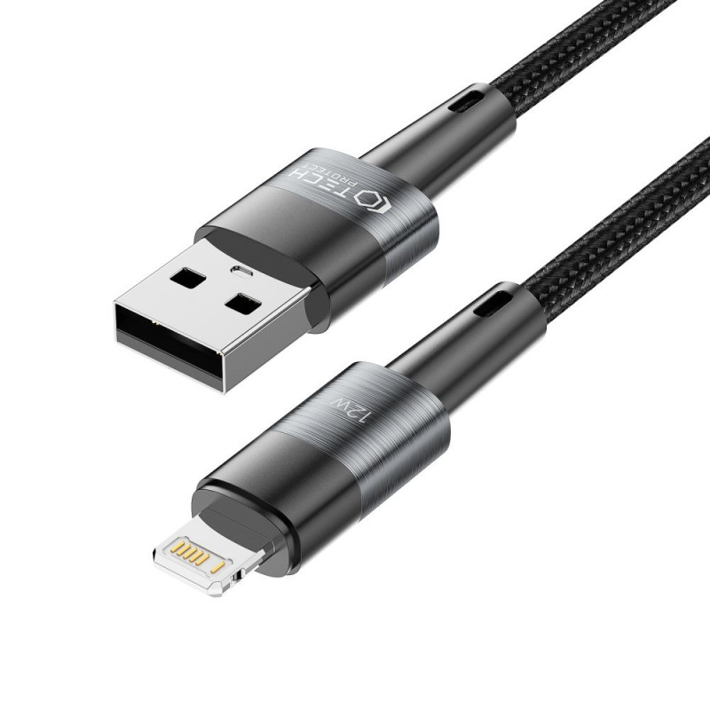 Tech-Protect UltraBoost kabel USB-A/Lightning 12W 2.4A 200 cm, szary