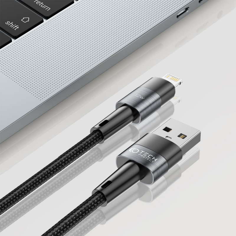 Tech-Protect UltraBoost kabel USB-A/Lightning 12W 2.4A 200 cm, szary