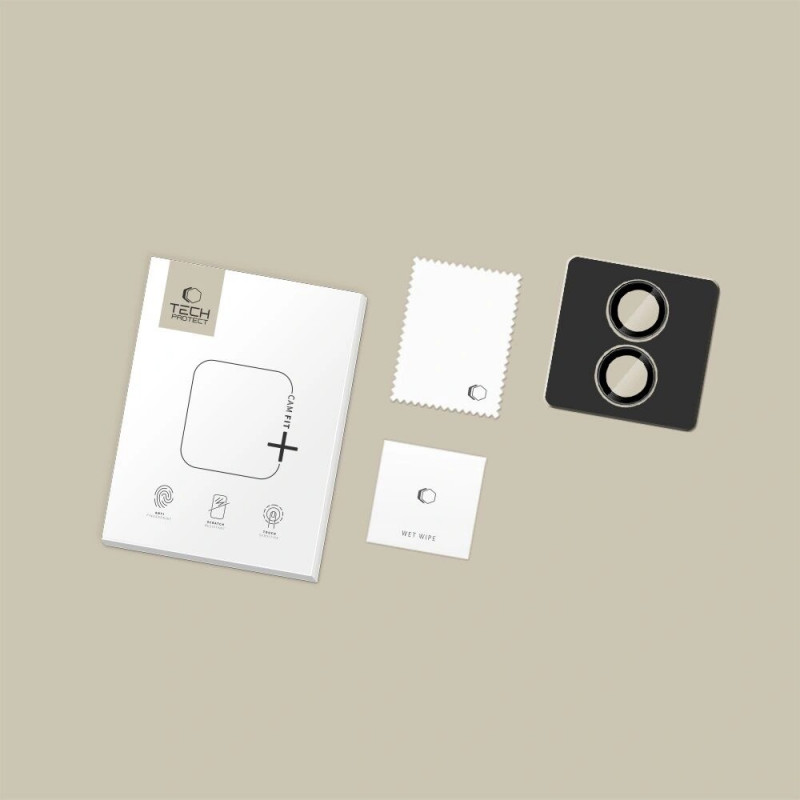 Tech-Protect Camring Fit+ Osłona obiektywu aparatu dla Apple iPhone 16 / 16 Plus / 17, czarna