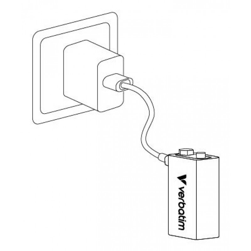 Verbatim 30251 Akumulator USB-C Li-ion 9V 335 mAh (1 szt.)