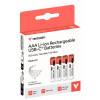 Verbatim 30250 Akumulatory USB-C Li-ion AAA 500 mAh (4 szt.)