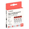 Verbatim 30249 Akumulatory USB-C wielokrotnego ładowania Li-ion AA 2100 mAh (4 szt.)