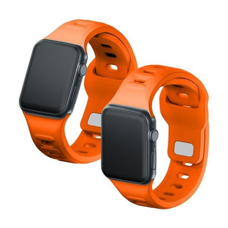 Pasek do zegarka 3mk Silicone do Apple Watch 38/40/41 mm, pomarańczowy