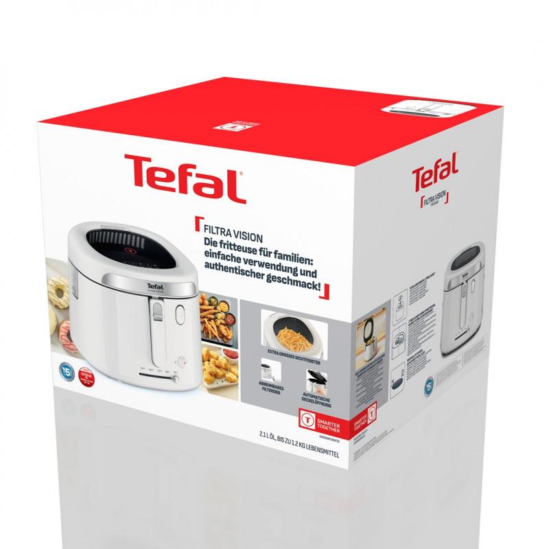 Tefal Filtra Vision FF2541E0 Frytkownica, 2,1 L, 1900 W, biała