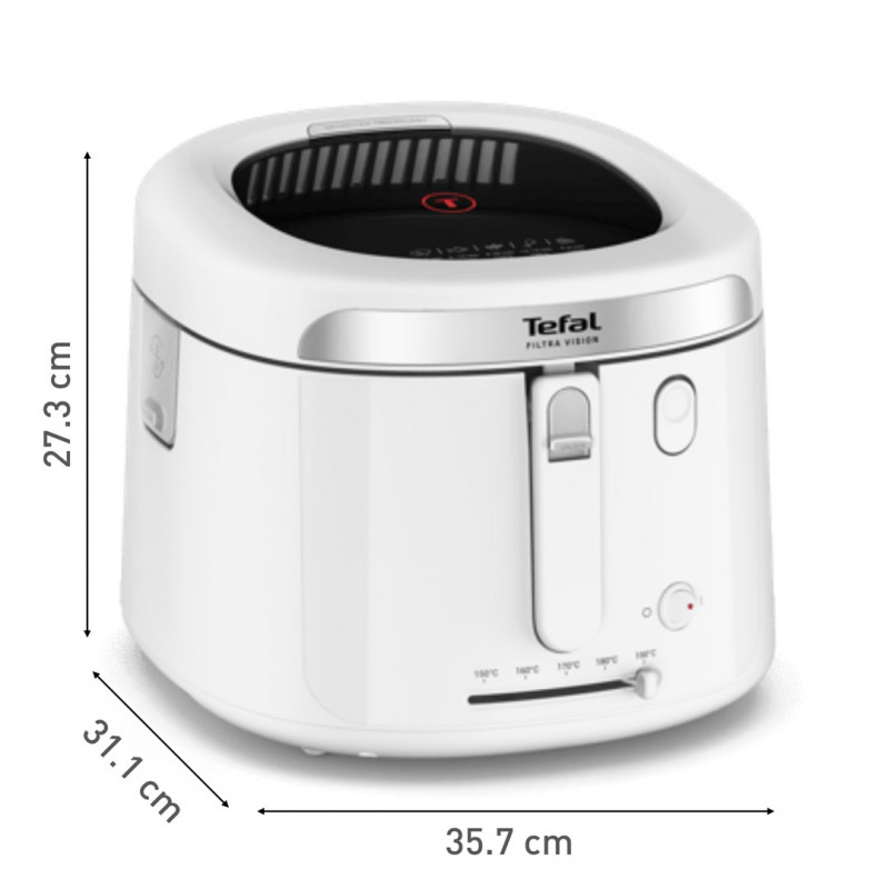 Tefal Filtra Vision FF2541E0 Frytkownica, 2,1 L, 1900 W, biała