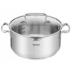 Tefal Duetto+ G7194655 Rondel, okrągły, stal nierdzewna, 24 cm, szklana pokrywka