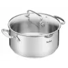 Tefal Duetto+ G7194655 Rondel, okrągły, stal nierdzewna, 24 cm, szklana pokrywka