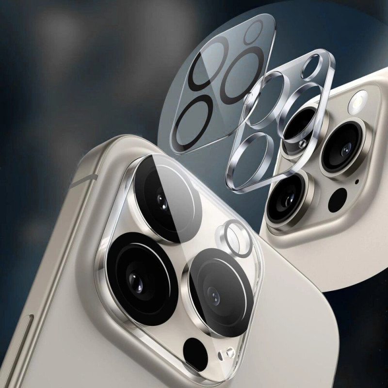 Tech-Protect Cam Fit+ szkło hartowane na obiektyw aparatu do Apple iPhone 14 / 14 Plus / 15 / 15 Plus, przezroczyste