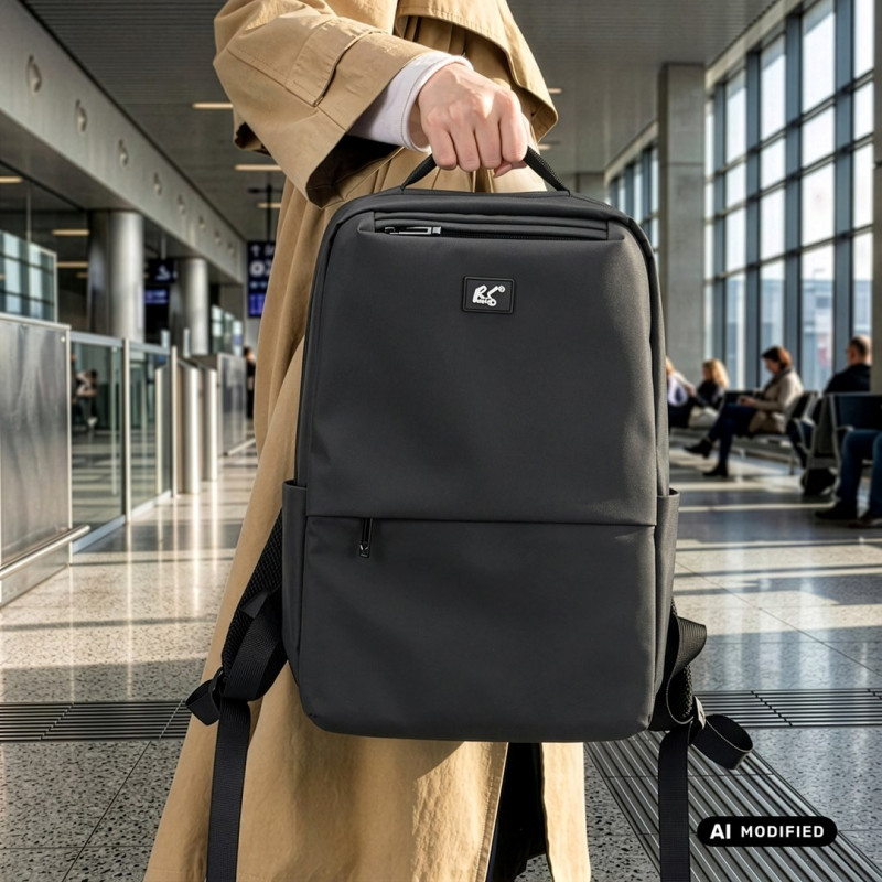 Plecak na laptopa NanoRS RS202 B 15.6", czarny, 41x29x4, wodoodporny