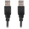 Kabel Lanberg USB-A M/M 2.0 0,5 m, czarny