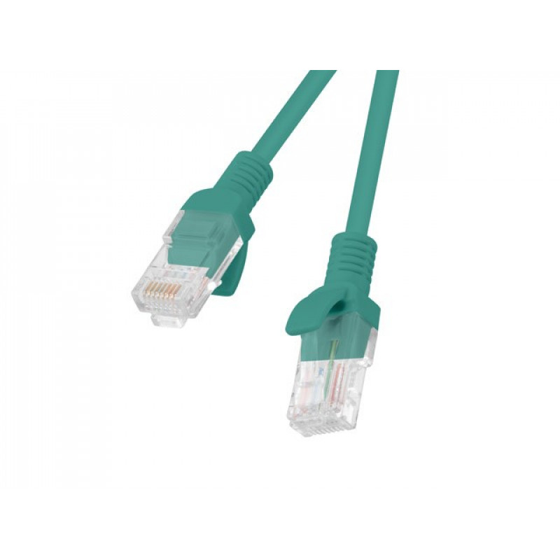 Lanberg PCU6-10CC-0025-G kabel krosowy (patchcord) Cat6 U/UTP 0,25 m, zielony