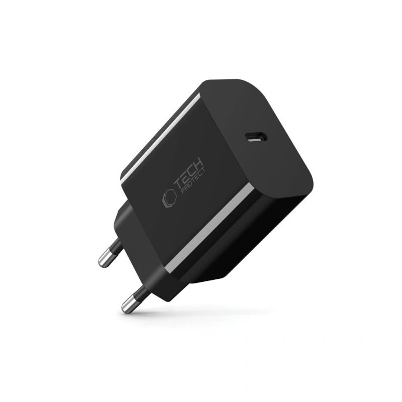 Ładowarka ścienna USB-C Tech-Protect NC20W PD 20W, czarna