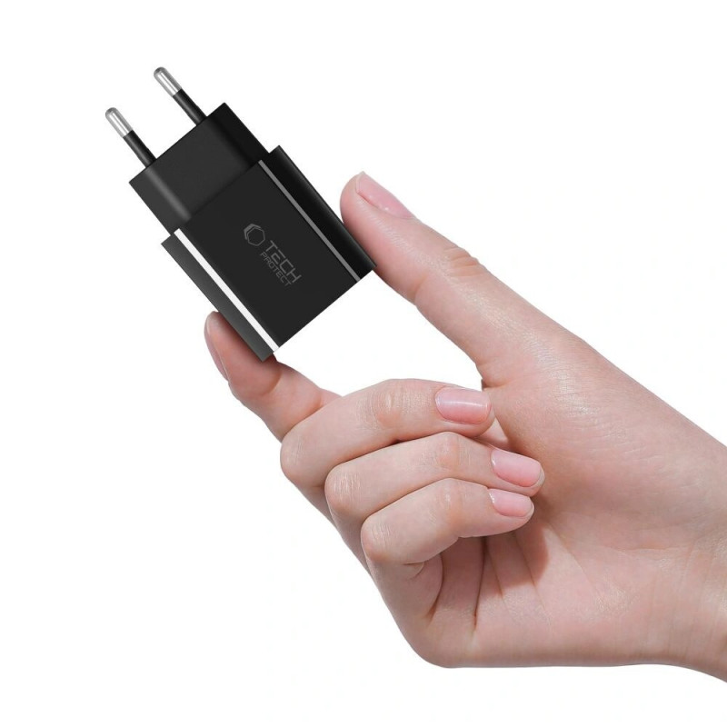 Ładowarka ścienna USB-C Tech-Protect NC20W PD 20W, czarna