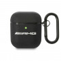 Mercedes-AMG AMA2SLWK pokrowiec Leather Big Logo ze skóry do Apple AirPods 1/2, czarny