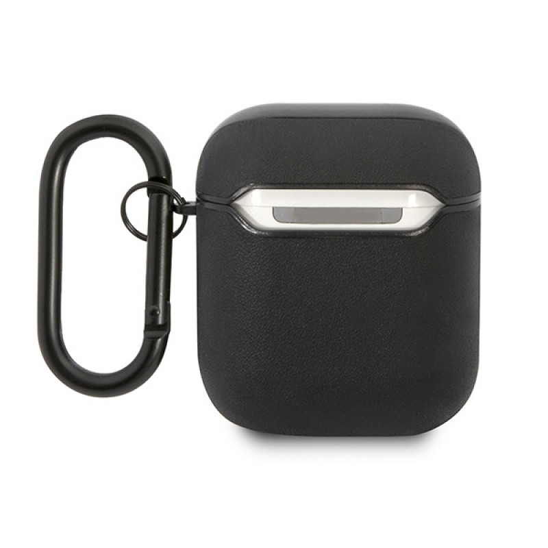 Mercedes-AMG AMA2SLWK pokrowiec Leather Big Logo ze skóry do Apple AirPods 1/2, czarny