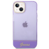 Guess GUHCP14SHGCOU Przezroczyste etui twarde na Apple iPhone 14 / 15 / 13 6.1", fioletowe