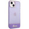 Guess GUHCP14SHGCOU Przezroczyste etui twarde na Apple iPhone 14 / 15 / 13 6.1", fioletowe