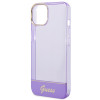 Guess GUHCP14SHGCOU Przezroczyste etui twarde na Apple iPhone 14 / 15 / 13 6.1", fioletowe
