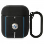 BMW BMA222RVSK Leather Color Lines etui na Apple AirPods 1/2, czarne