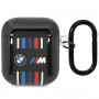 BMW BMA222SWTK Multiple Colored Lines etui na Apple AirPods 1/2, czarne