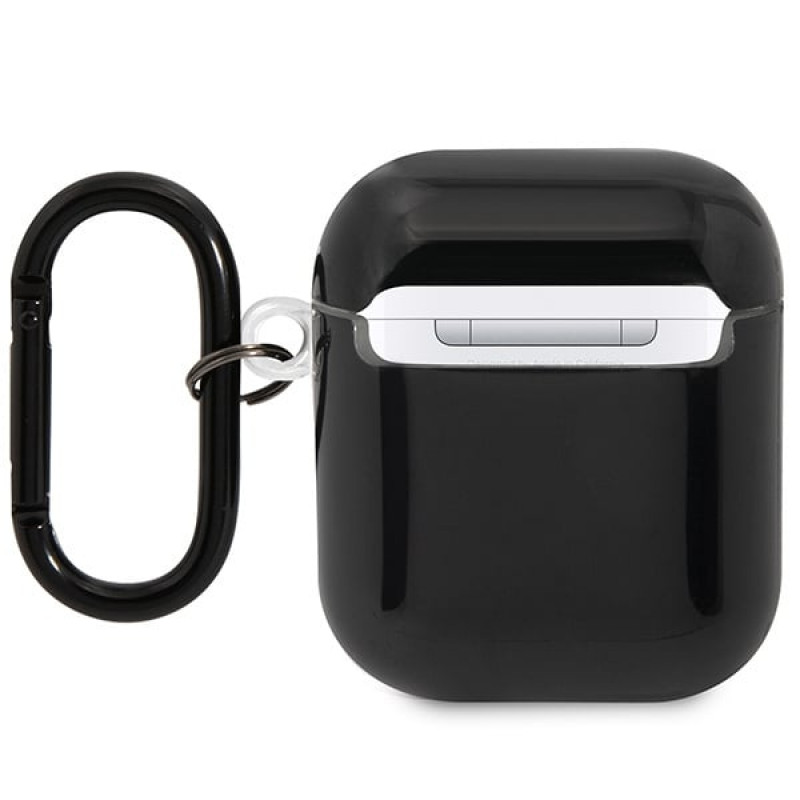 BMW BMA222SWTK Multiple Colored Lines etui na Apple AirPods 1/2, czarne