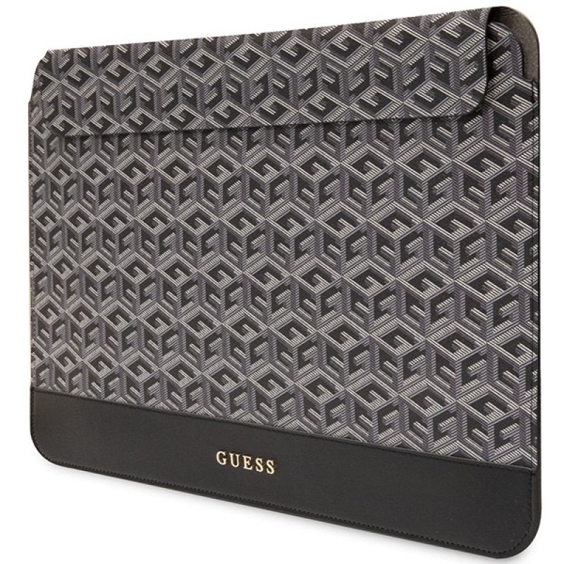 Etui na laptopa Guess GUCS16HGCFSEK GCube Stripes, 16 cali, czarne