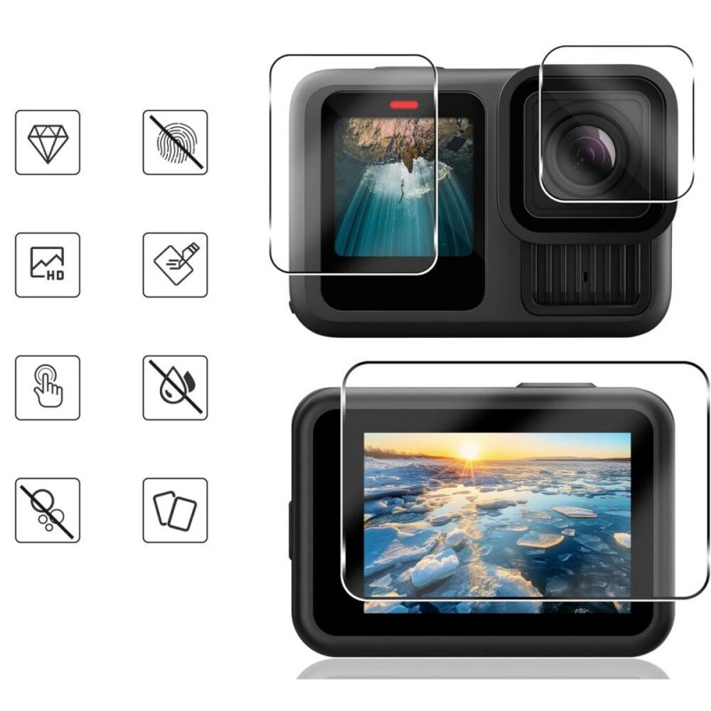 Tech-Protect Glass Fit+ szkło hartowane do GoPro Hero 13 (2 szt.), Clear