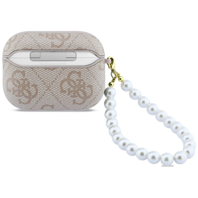 Guess 4G Pearl Strap etui na Apple AirPods Pro 3, różowe