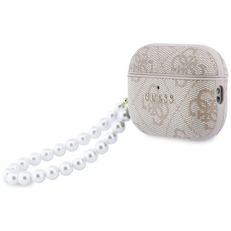 Guess 4G Pearl Strap etui na Apple AirPods Pro 3, różowe