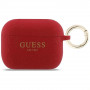 Etui silikonowe z brokatem Guess Ring dla Apple AirPods Pro 3, fuksja