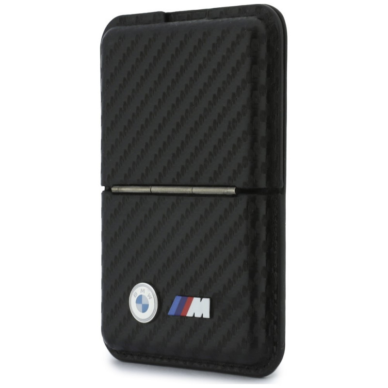 BMW M Carbon Metal Logos MagSafe portfel, czarny