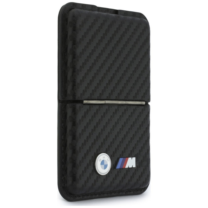 BMW M Carbon Metal Logos MagSafe portfel, czarny
